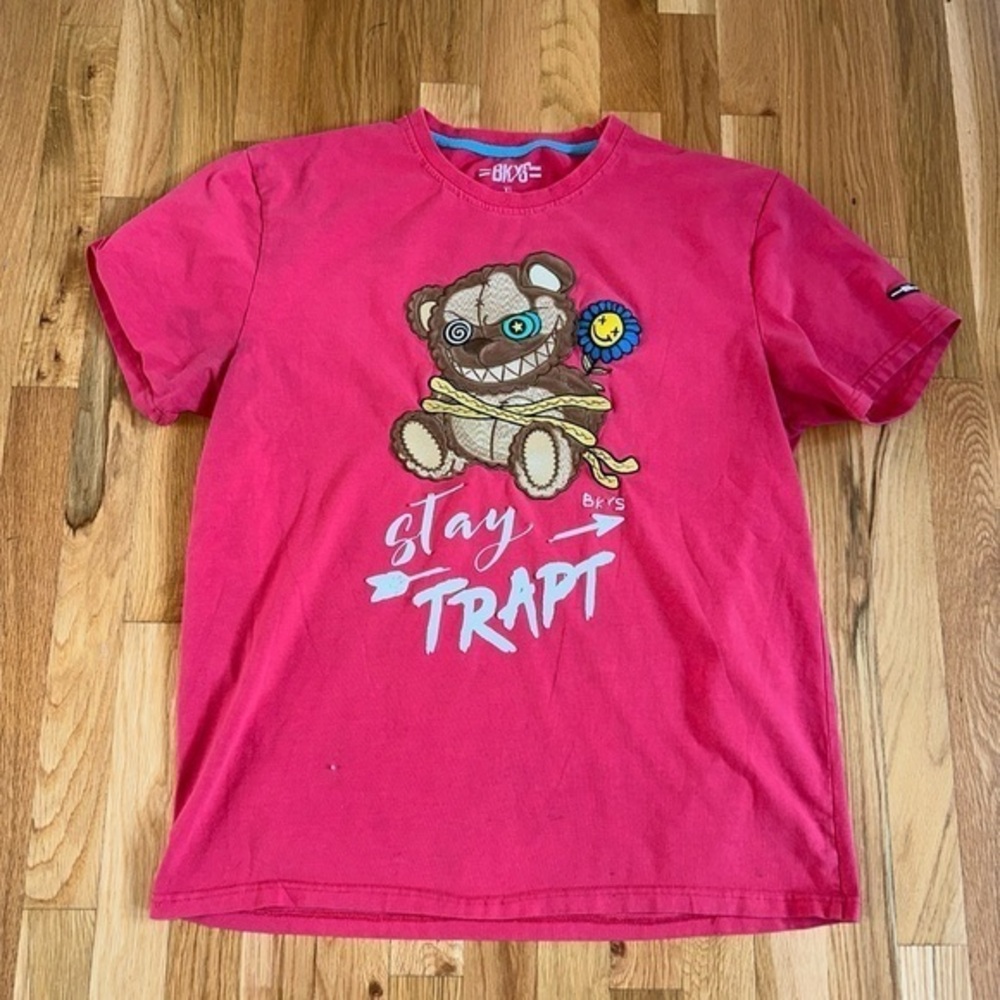 BKYS Bear Stay Trapt Black Short Sleeve TShirt Size XL
